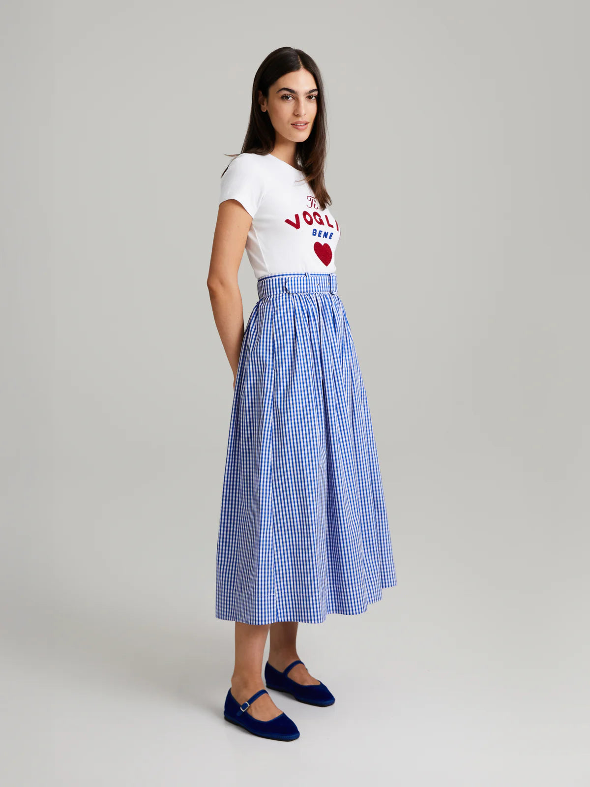 Fiia gingham skirt