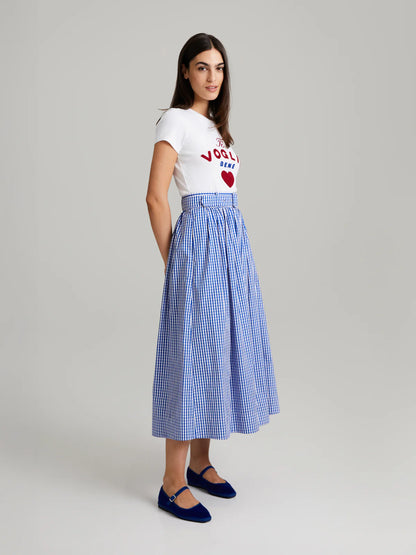 Fiia gingham skirt