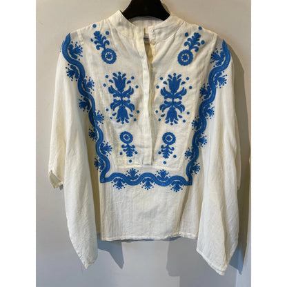 BLOUSE PONCHO BORDERIE CUR MC - Seba