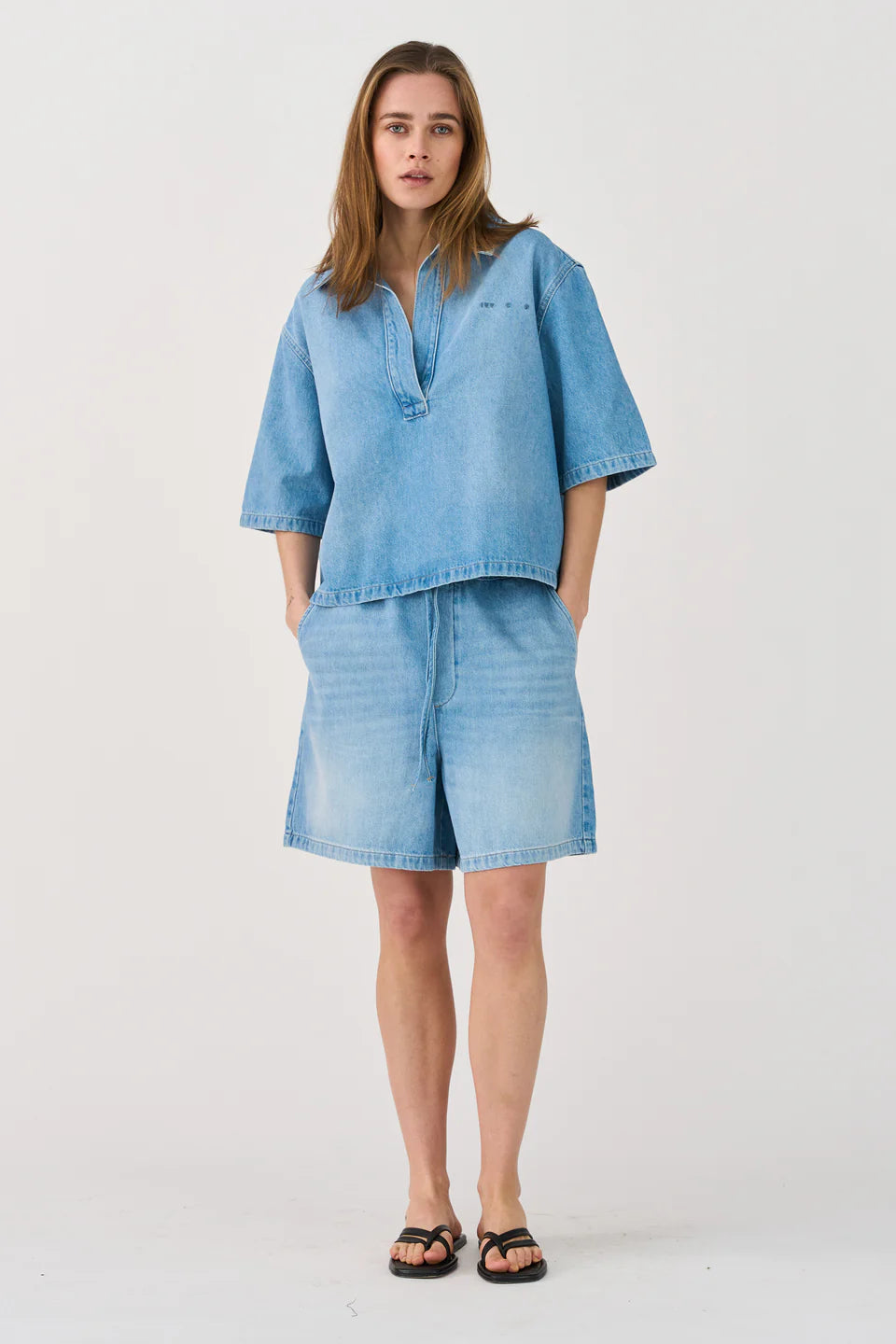 IVY-Opera Tie Shorts Wash Lille