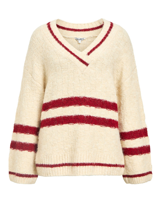 OBJJULINE L/S LO KNIT PULLOVER