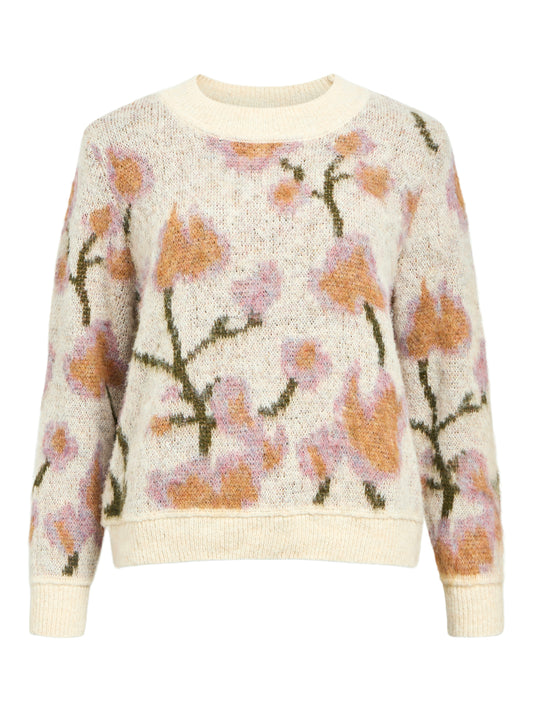 OBJLUCIE L/S RE KNIT PULLOVER