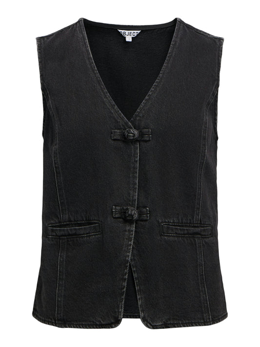 OBJZARAFINE S/L RE DENIM WAISTCOAT