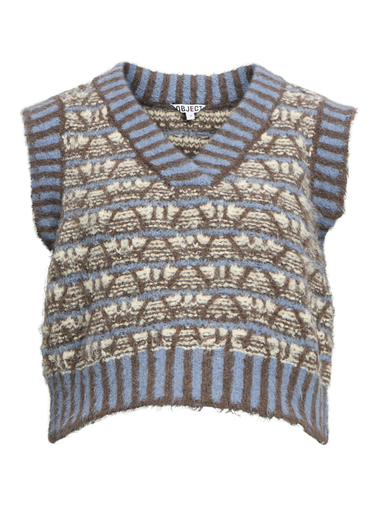 OBJNUNU S/L RE KNIT VEST