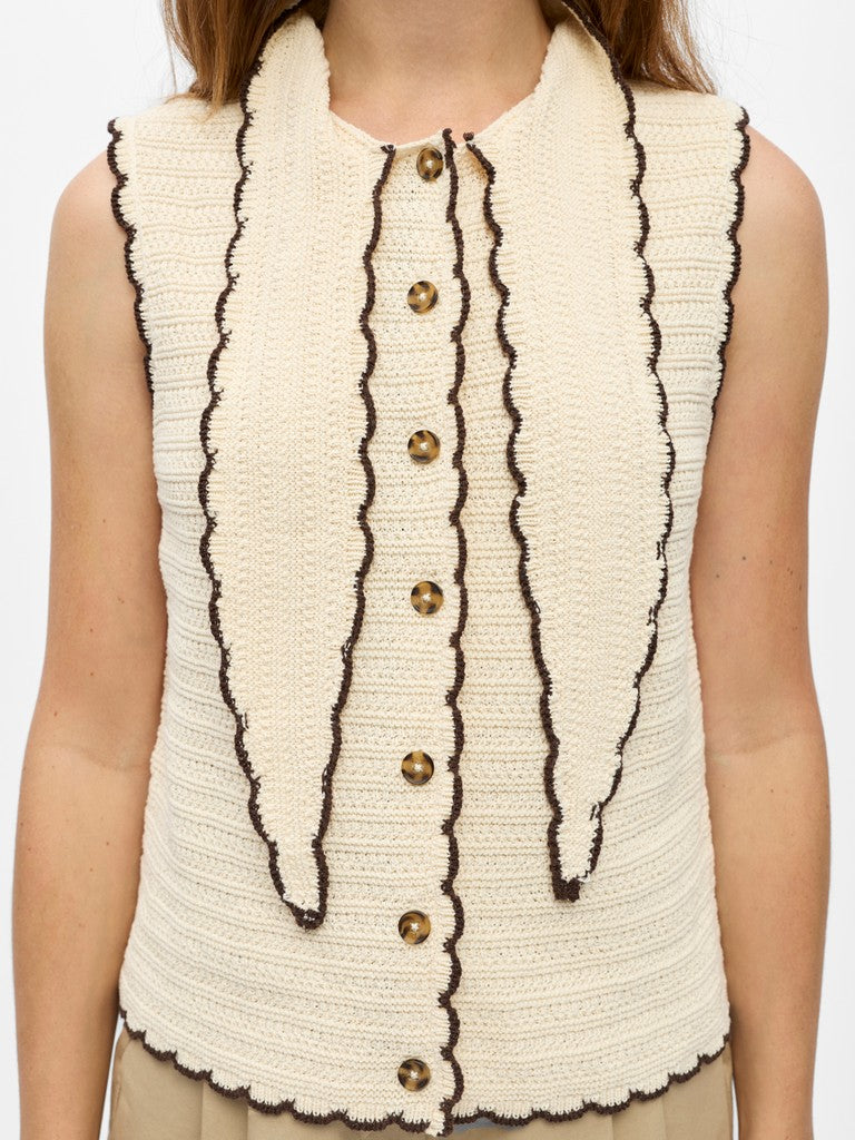 OBJJAINA S/L KNIT SCARF CARDIGAN