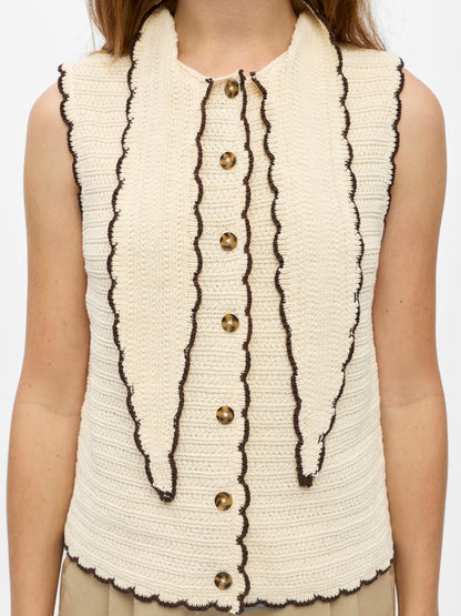 OBJJAINA S/L KNIT SCARF CARDIGAN