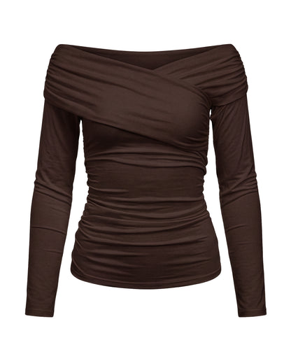 OBJLEVIH L/S CROSS OVER TOP