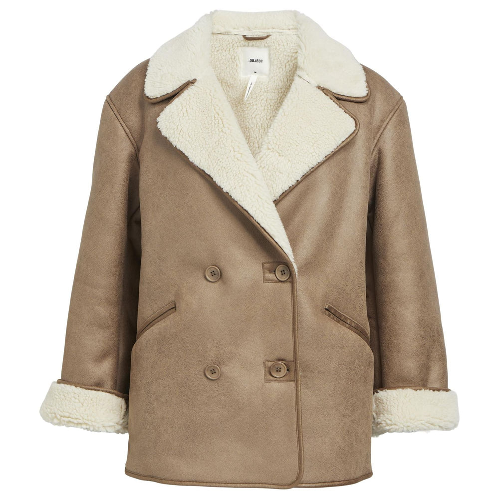 OBJPOLLY SHEARLING LONG JACKET