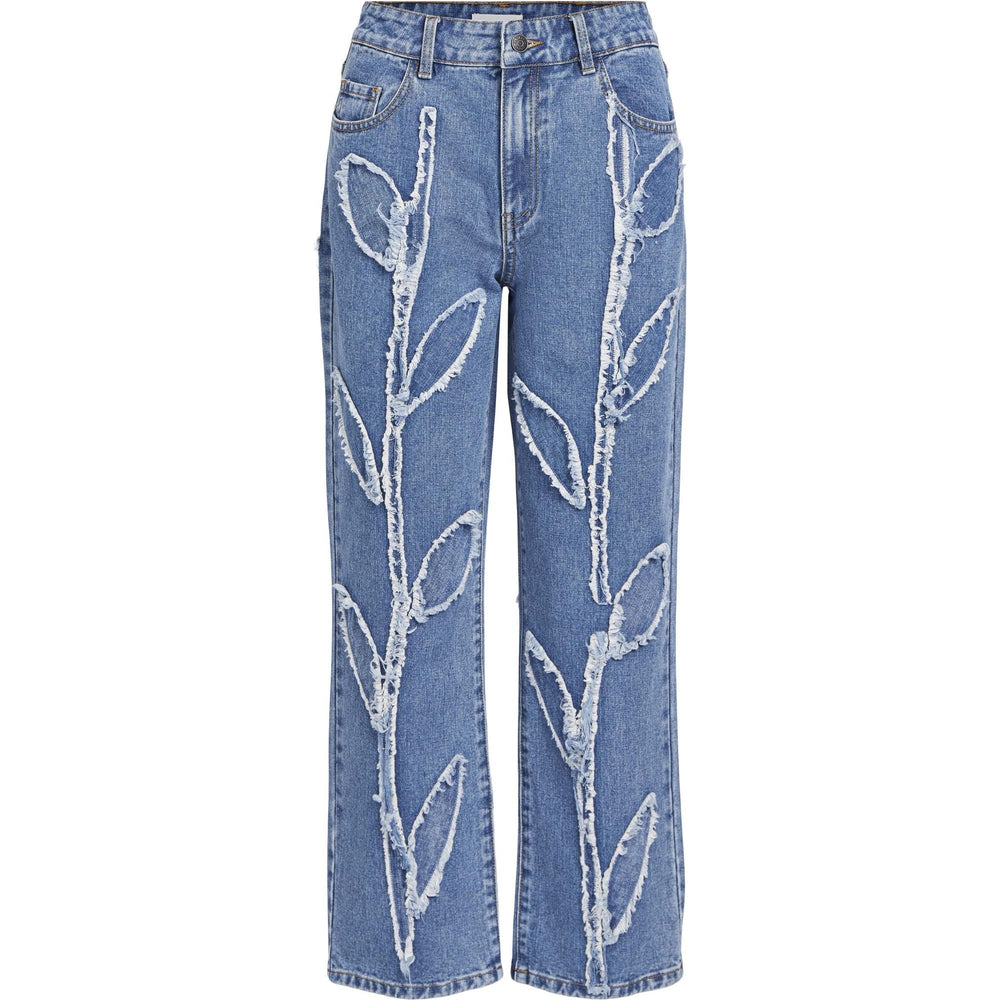 OBJMOJI FRAY MW ANKLE JEANS