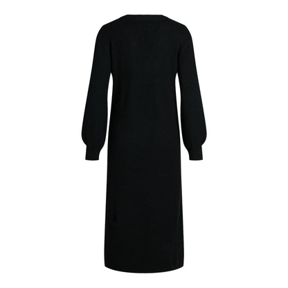 OBJMALENA L/S KNIT DRESS BLACK
