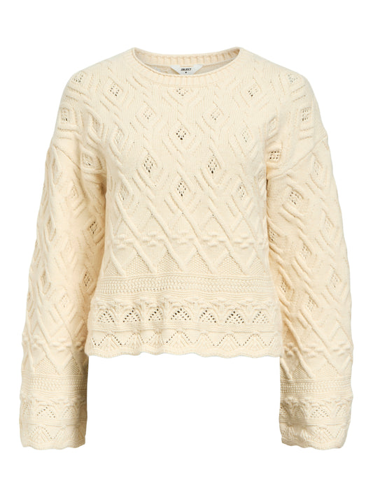 OBJALYSSA LO L/S KNIT PULLOVER