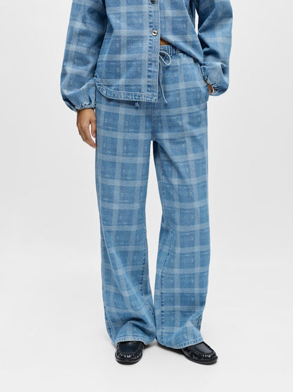 OBJCHECKY MW DENIM PANT