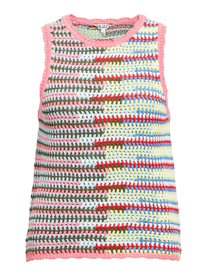 OBJMISS S/L RE KNIT TOP