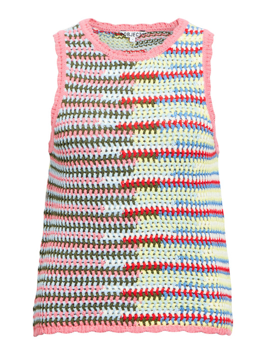 OBJMISS S/L RE KNIT TOP