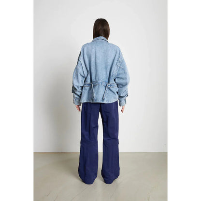 OVERSIZED DENIM JACKET - WASHED DENIM