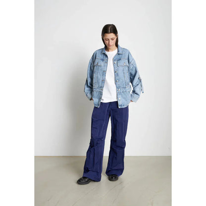 OVERSIZED DENIM JACKET - WASHED DENIM