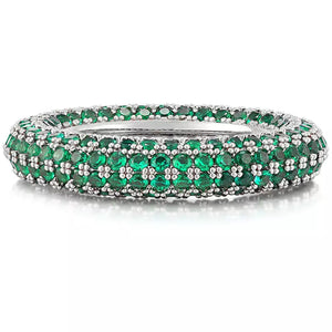 
                  
                    Ladda bild in galleri, LUV AJ Pave Amalfi Ring green-silver
                  
                