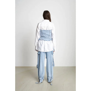 
                  
                    Ladda bild in galleri, STRAPLESS DENIM TOP - WASHED DENIM
                  
                