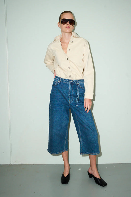 TRW-Angelika Culotte Jeans Wash Bright Riverside
