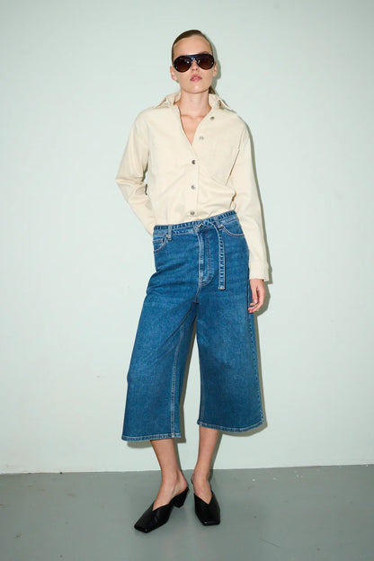 TRW-Angelika Culotte Jeans Wash Bright Riverside