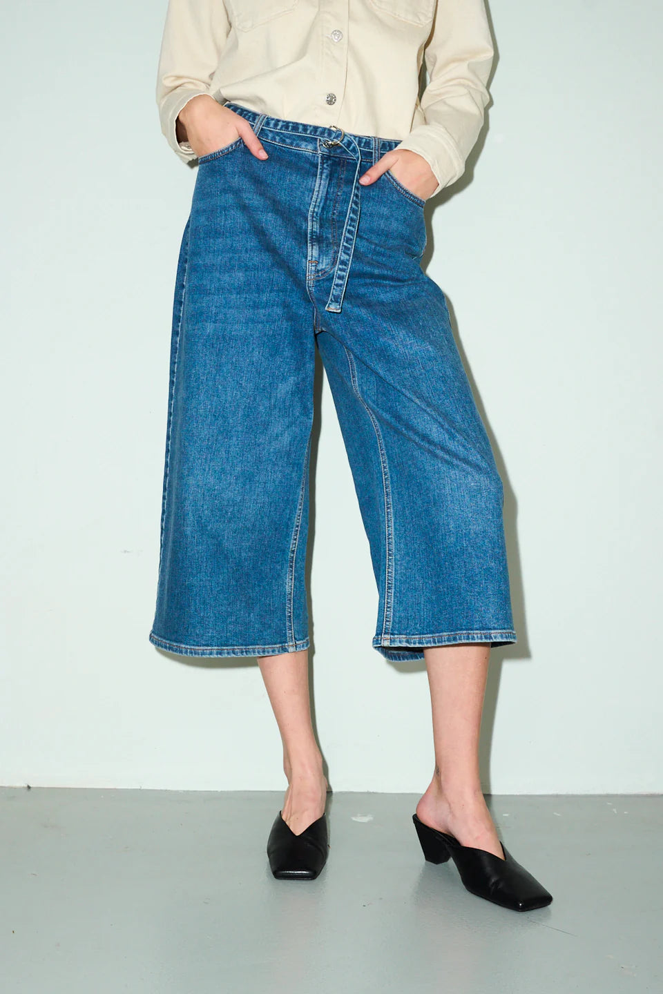 TRW-Angelika Culotte Jeans Wash Bright Riverside