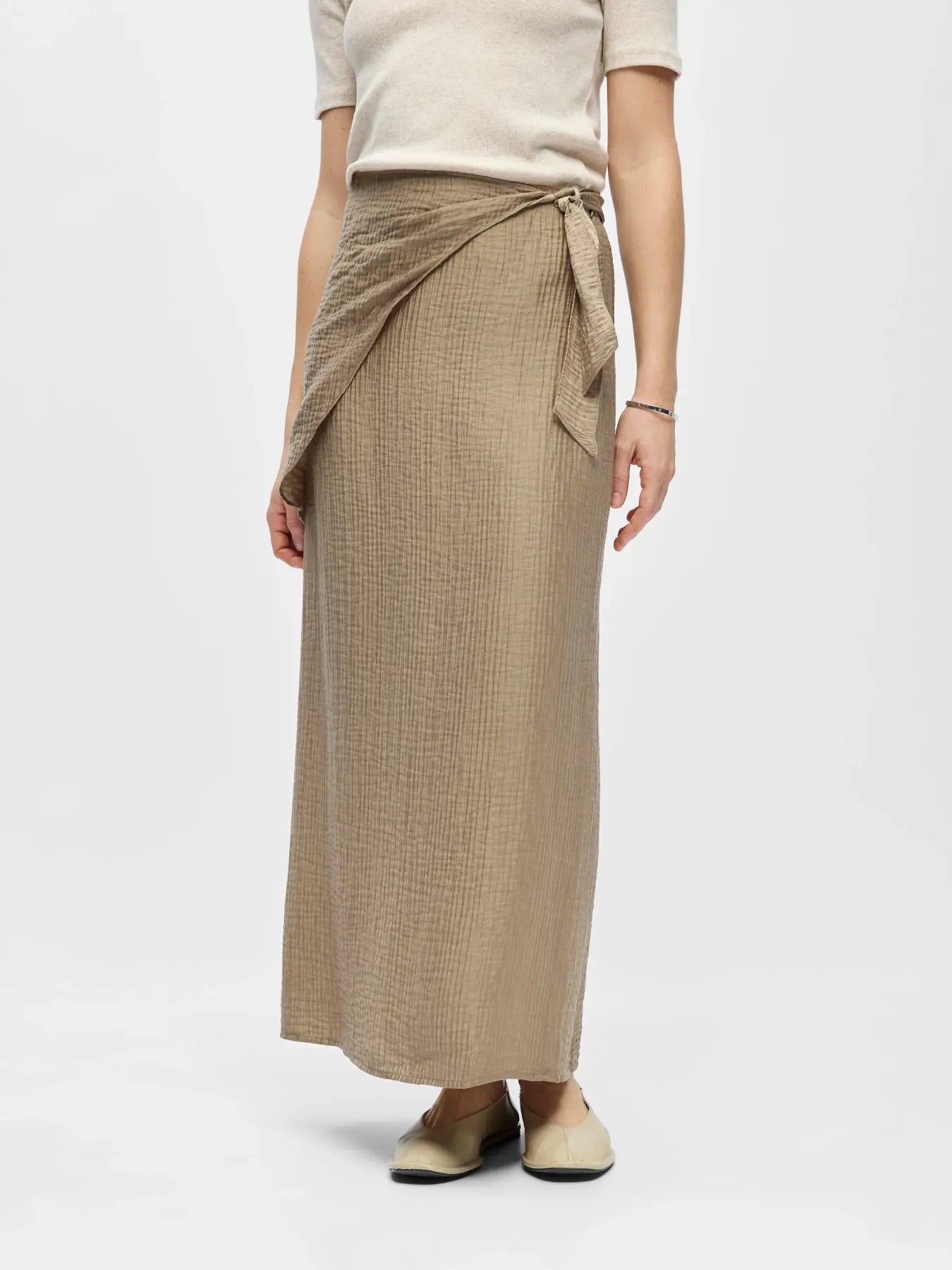OBJSUNAY LAYERED LONG SKIRT