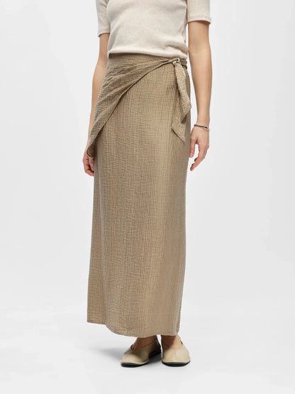 OBJSUNAY LAYERED LONG SKIRT