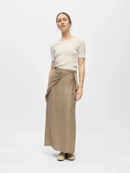 OBJSUNAY LAYERED LONG SKIRT