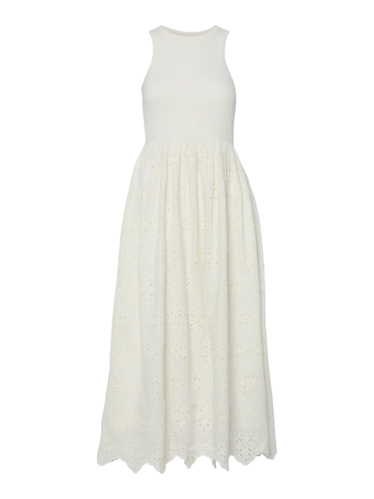 YASMIRI SL LONG EMBROIDERY DRESS