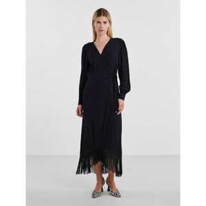 
                  
                    Ladda bild in galleri, YASFRILLA LS WRAP MIDI DRESS
                  
                