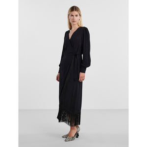 
                  
                    Ladda bild in galleri, YASFRILLA LS WRAP MIDI DRESS
                  
                