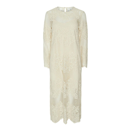 YASLACELY LS LONG LACE DRESS