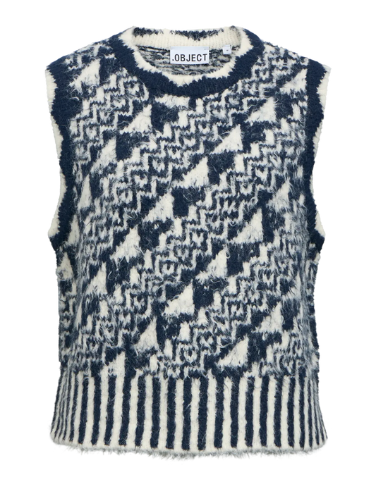 OBJRANDA S/L RE KNIT VEST
