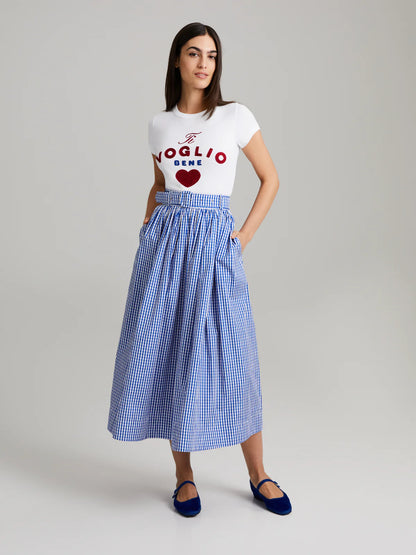 Fiia gingham skirt