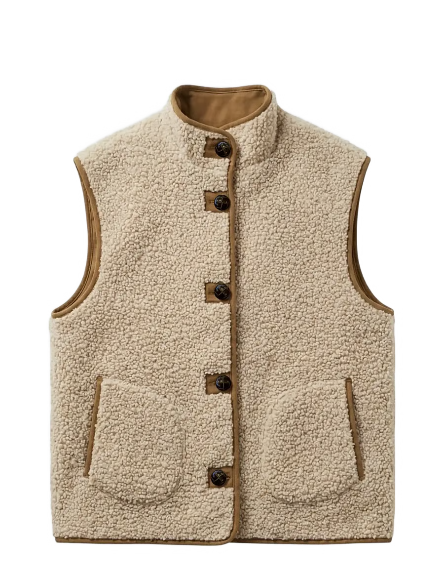 Oversize teddyväst