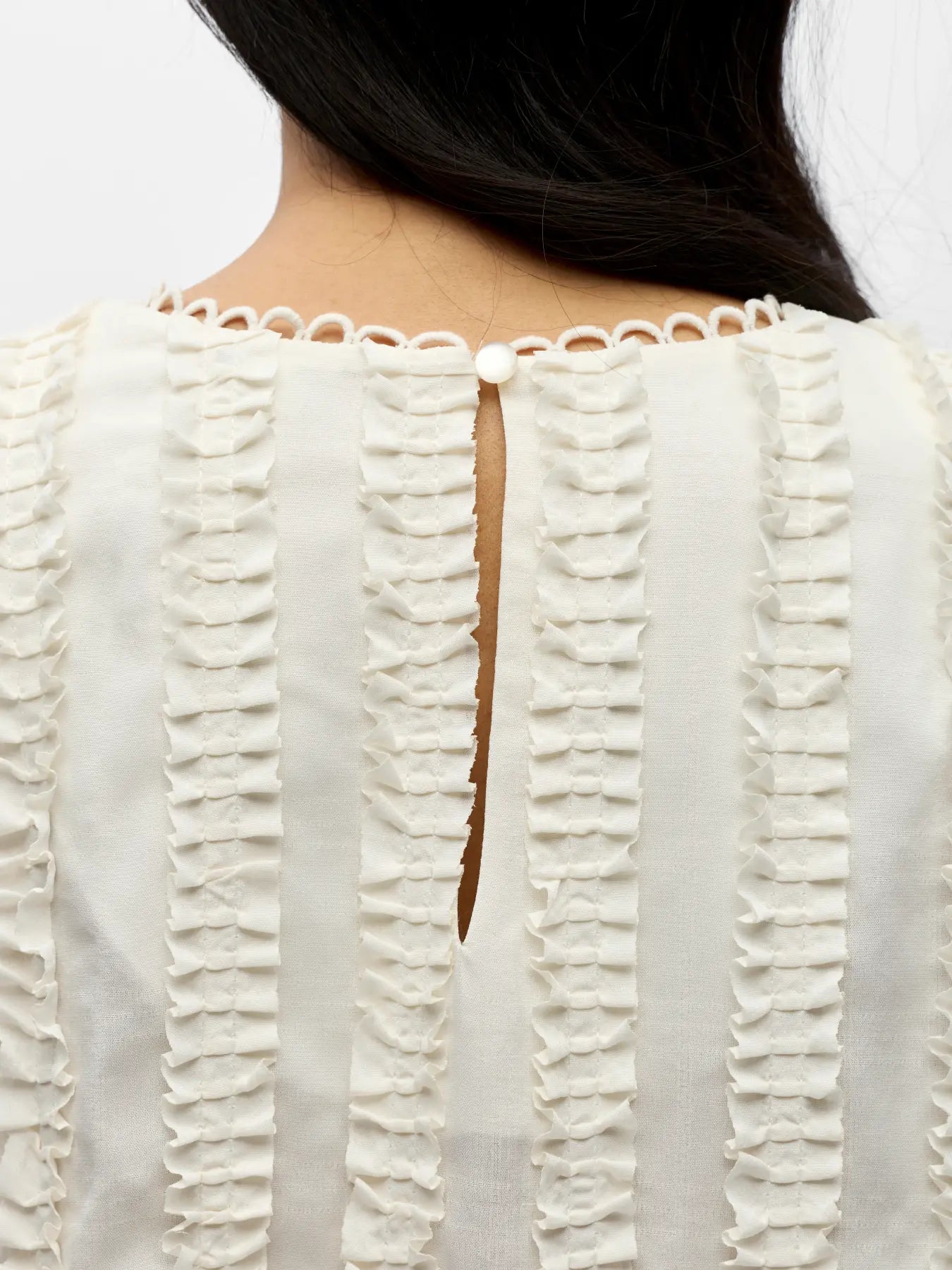 OBJGALE S/S RE FRILL TOP