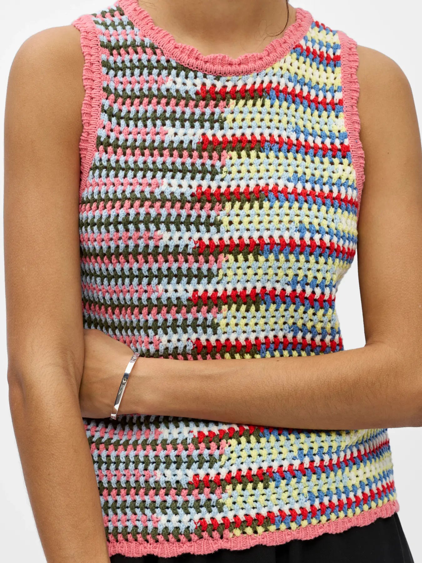 OBJMISS S/L RE KNIT TOP