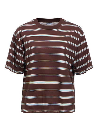 OBJGIMA S/S LO T-SHIRT seal brown