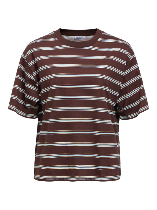 OBJGIMA S/S LO T-SHIRT seal brown