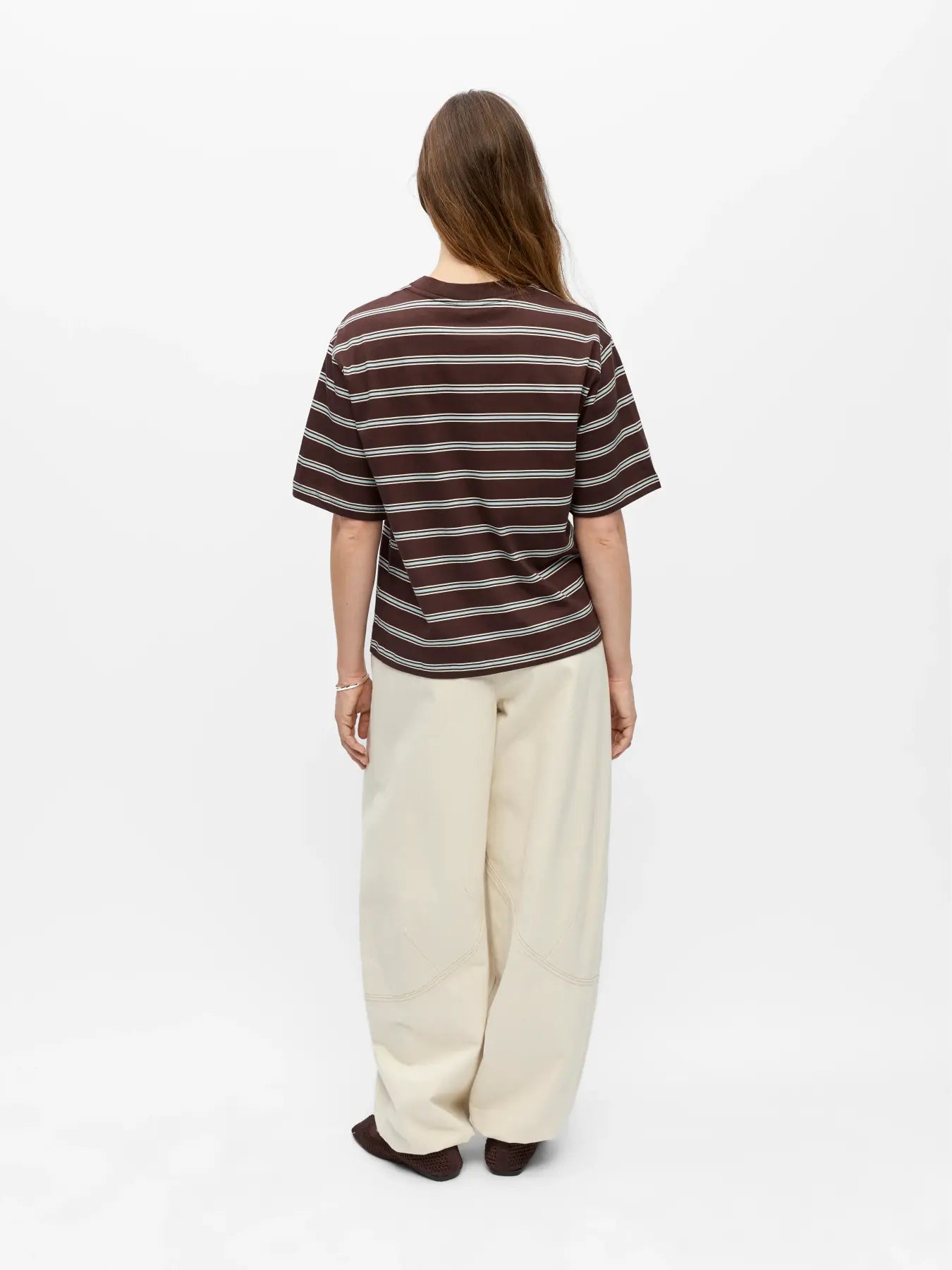 OBJGIMA S/S LO T-SHIRT seal brown