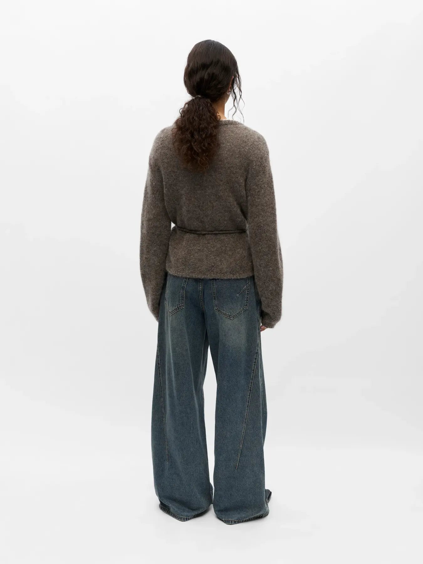 OBJNETE L/S RE TIE CARDIGAN
