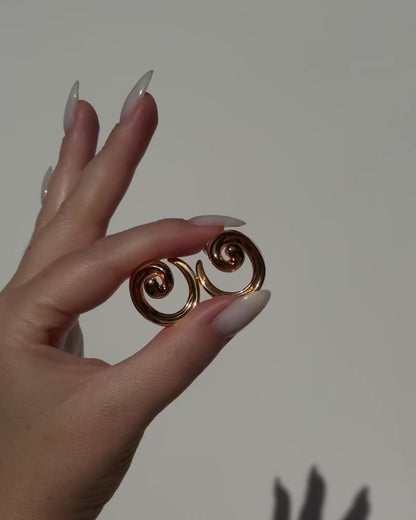 The Seashell Coil Studs