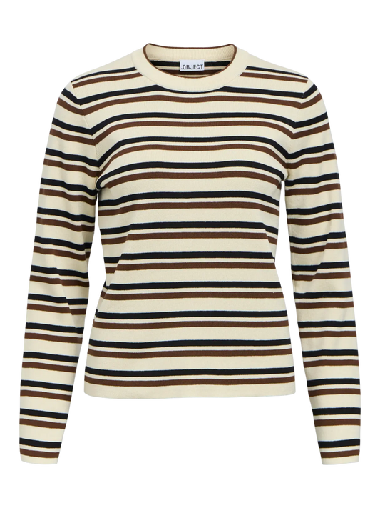 OBJESTER L/S RE KNIT PULLOVER