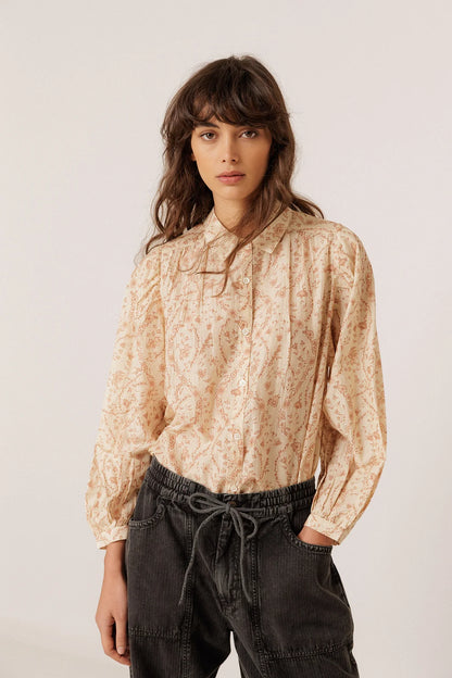 Vintage-print shirt petalo