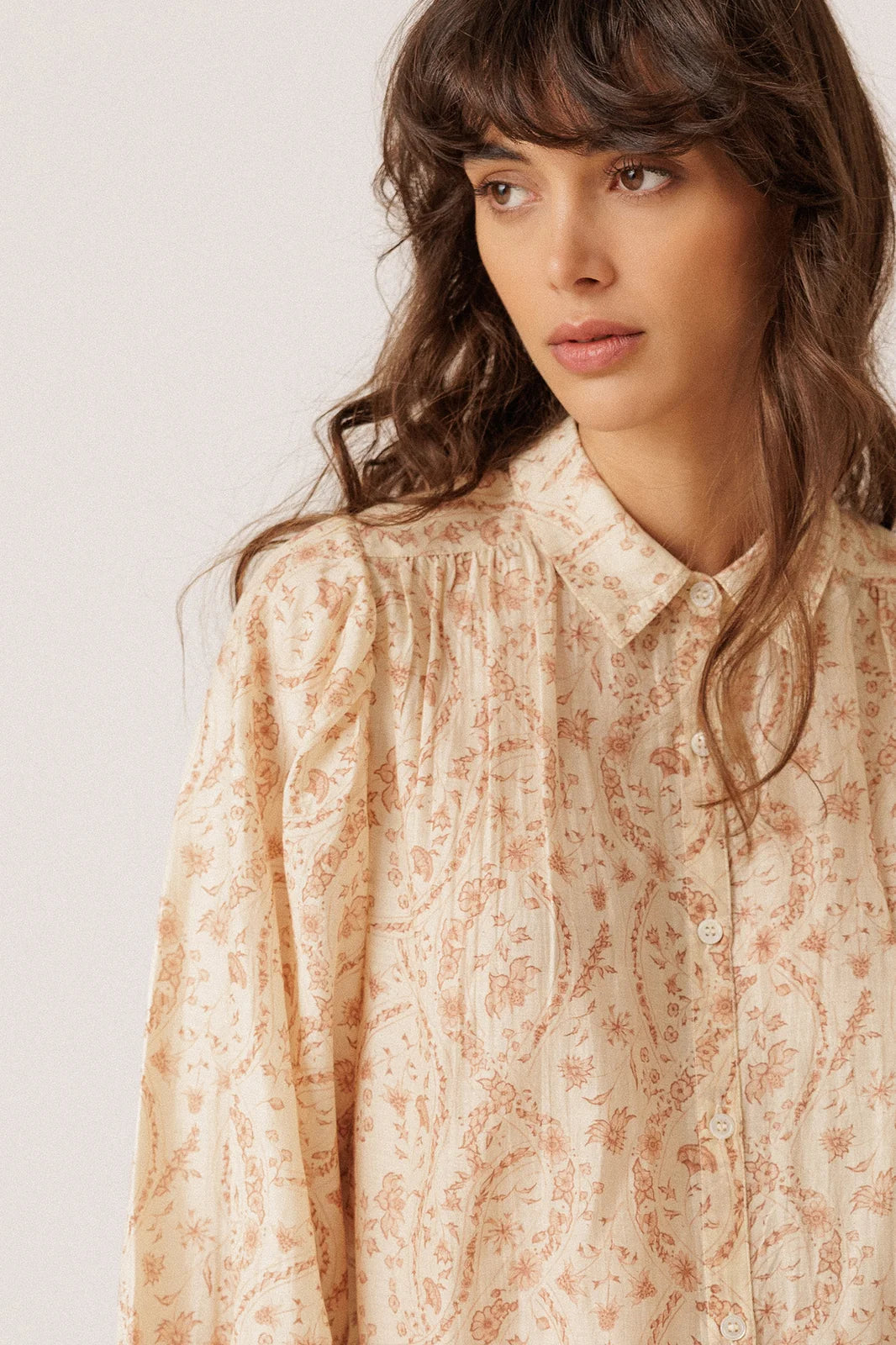 Vintage-print shirt petalo