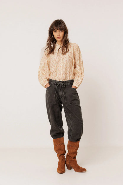Vintage-print shirt petalo