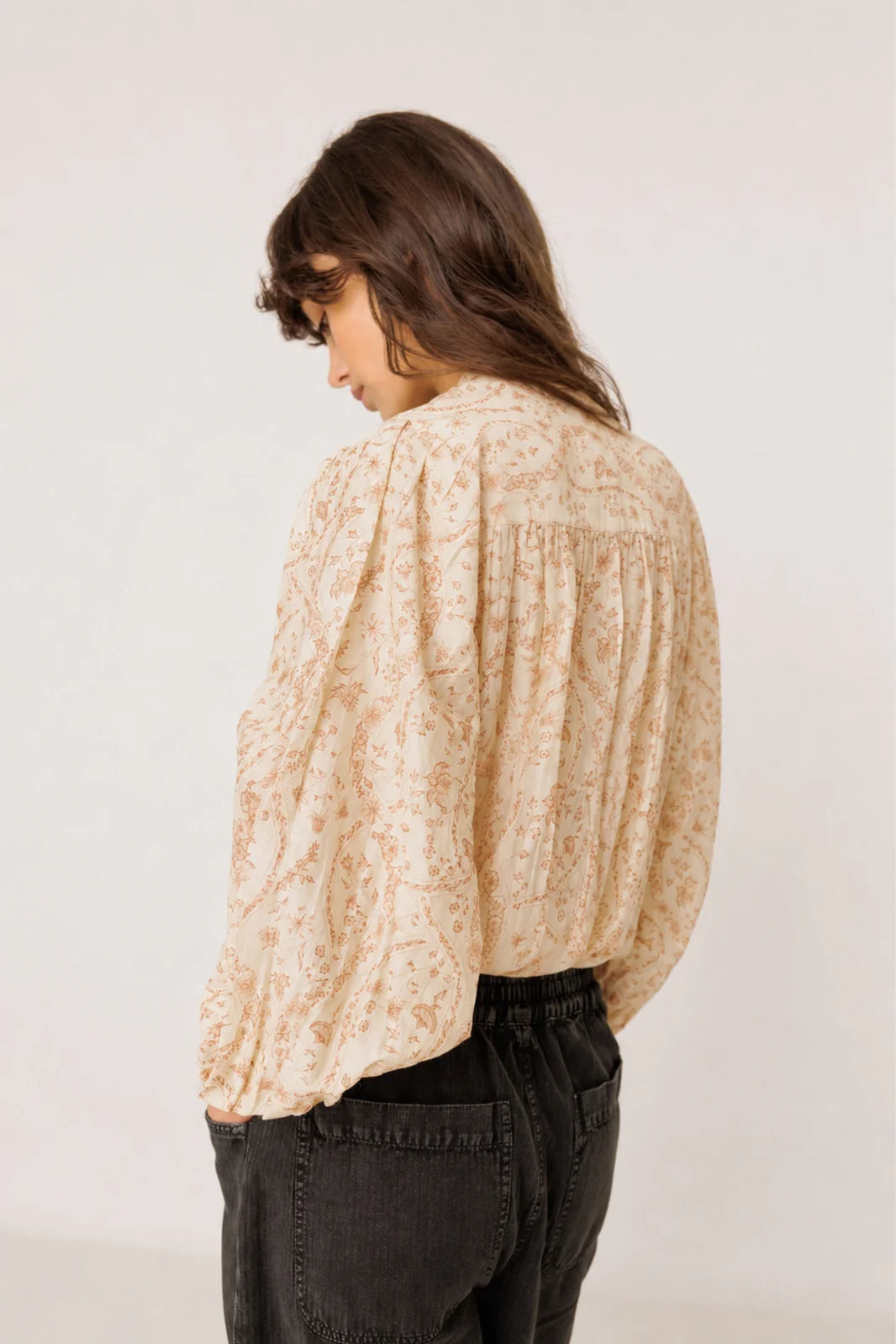 Vintage-print shirt petalo