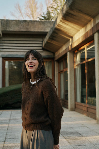 Bomber-style cardigan