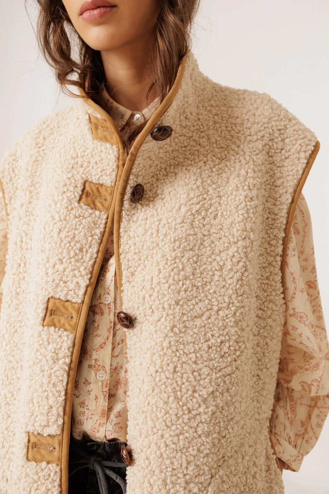 Oversize teddyväst