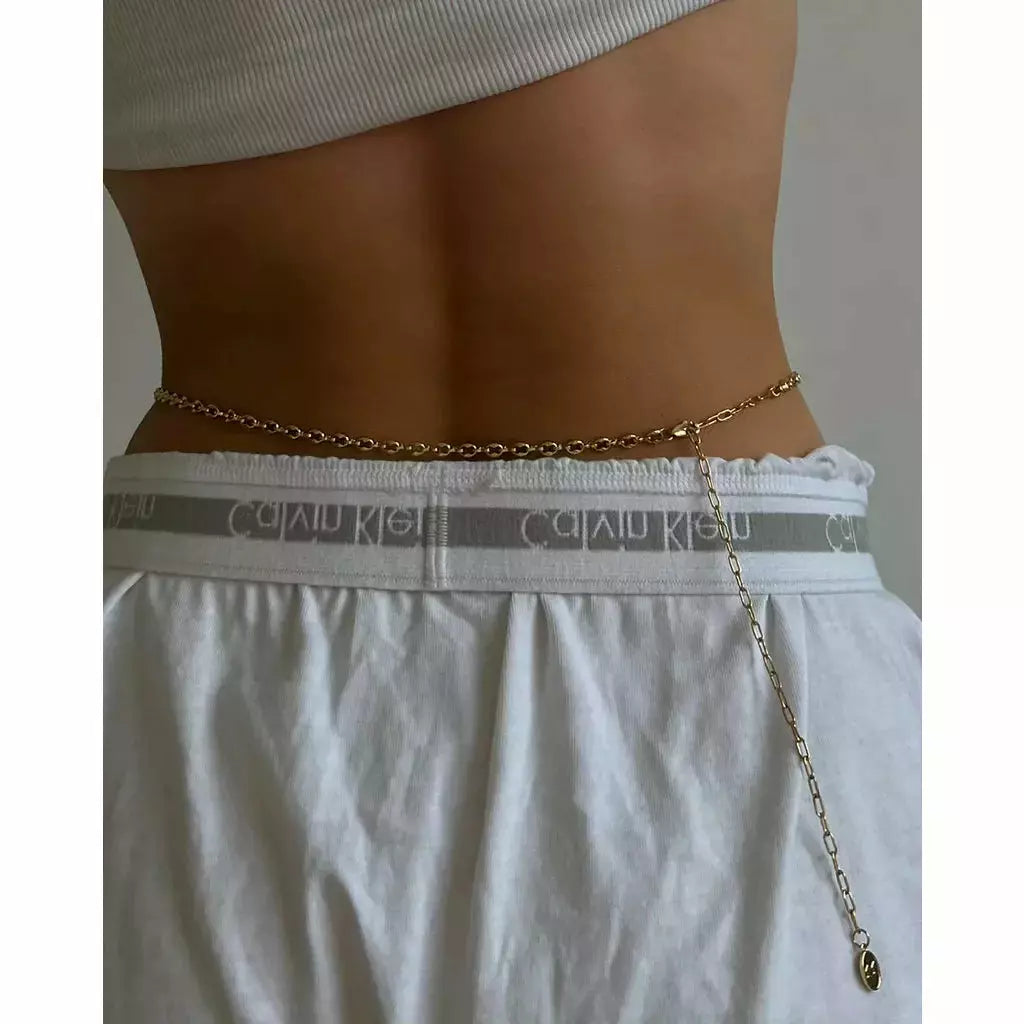 LUV AJ Violante Belly Chain gold